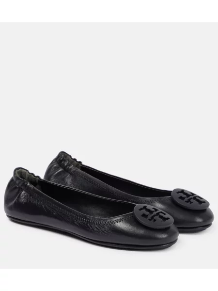 Balerini Tory Burch din piele negru