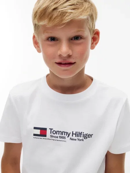 Tommy Hilfiger тениска за деца бяло