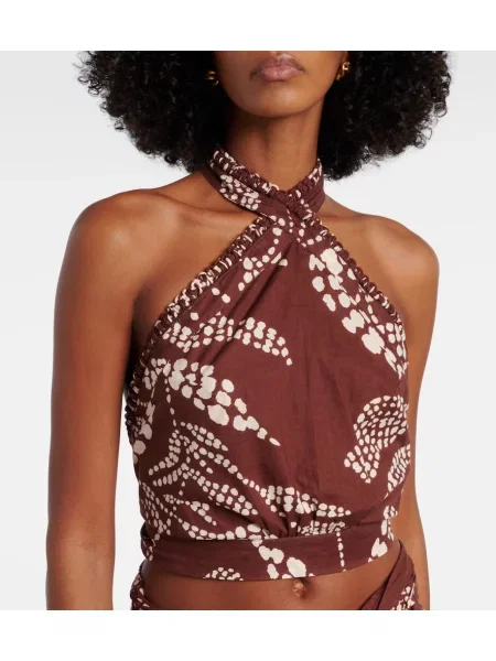 Cropp top Poupette St Barth cu imagine maro