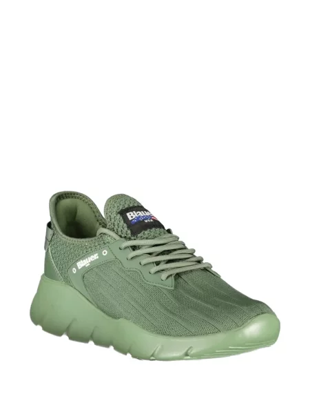 Sneakerși Blauer cu șireturi tricotate verde