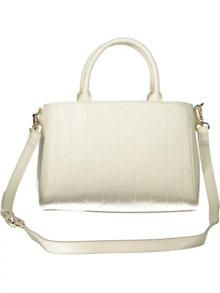 Lniana torebka Valentino Bags biała