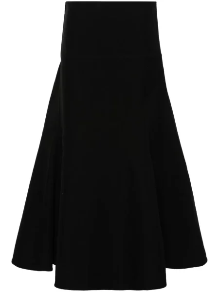 Fustă Jil Sander din țesătură twill negru