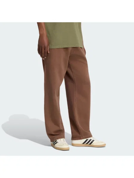 SPODNIE TREFOIL ESSENTIALS WASHED OPEN HEM brązowe