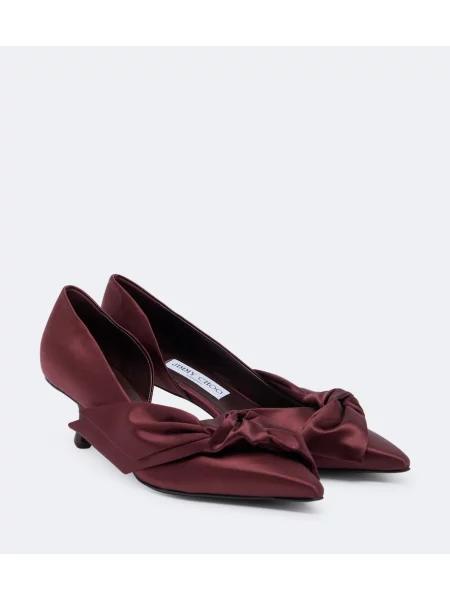Pantofi cu toc Jimmy Choo cu funde din satin