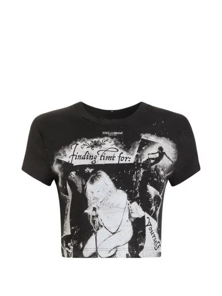 Tricou Dolce & Gabbana din jerseu negru