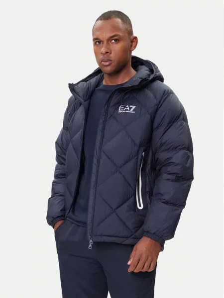 Emporio Armani Puhovka Mornarsko Modern Fit modra