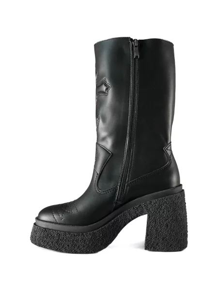 Botine Altercore cu platformă negru