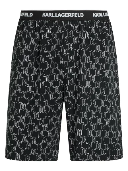 Karl Lagerfeld Pijama lungă albastru deschis negru