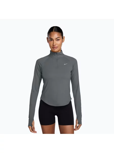 Bluză pentru femei de alergare Nike Tempo Dri-Fit Zip cool grey gri