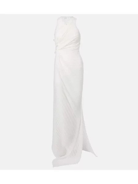 Rochie maxi Victoria Beckham de costum alb
