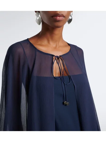 Rochie Taller Marmo de mătase albastru