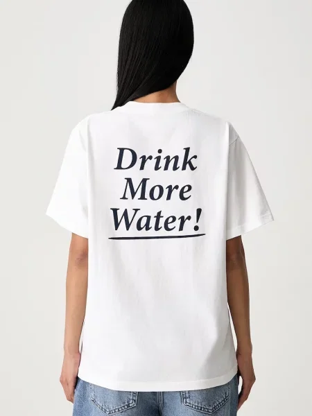 Sporty & Rich Drink More Water футболка біла