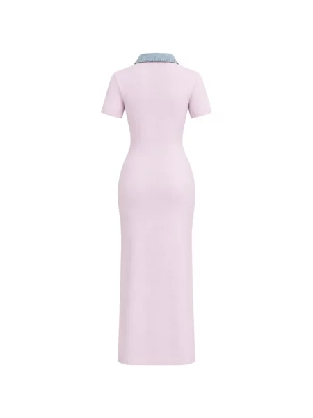Rochie maxi Ser.o.ya tricotate roz