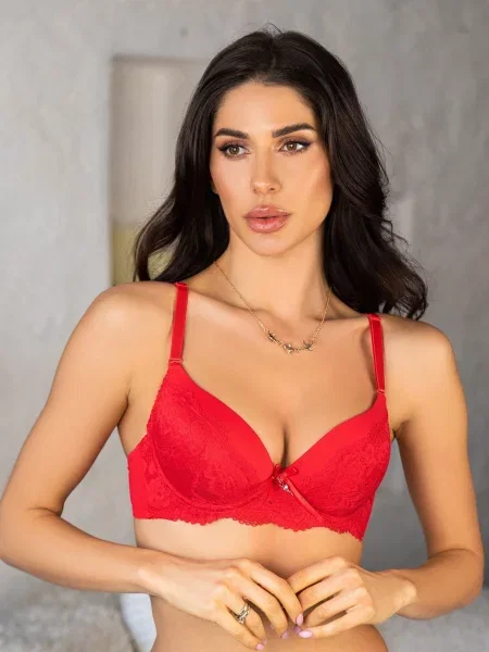 ISSA Plus Бюстгальтер текстиль червоний