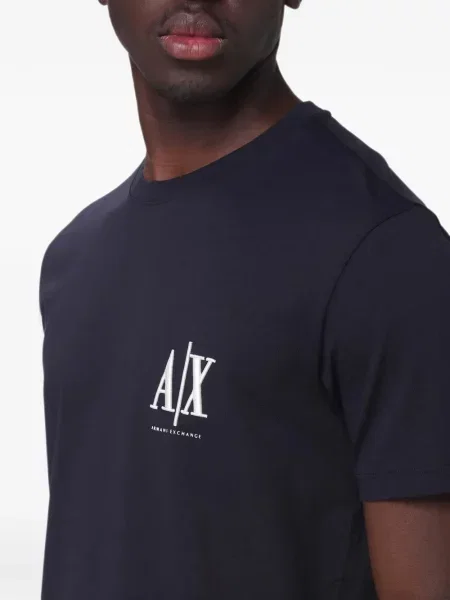 Μπλούζα Armani Exchange με κέντημα μπλε