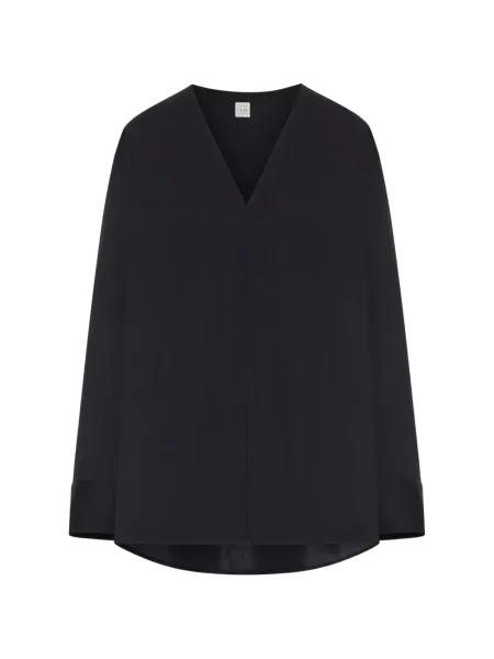 Bluzka Toteme z dekoltem w serek czarna