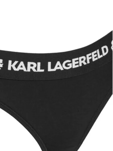 Karl Lagerfeld Moteriškos kelnaitės / balta juoda
