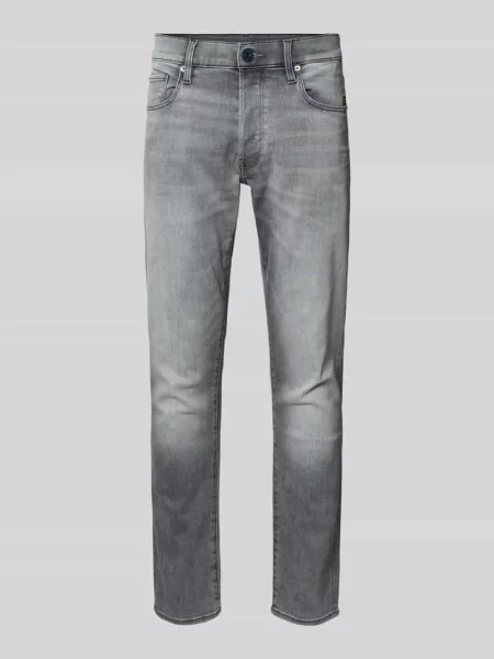 Jeansy o kroju slim fit z efektem znoszenia model G-star Raw szare
