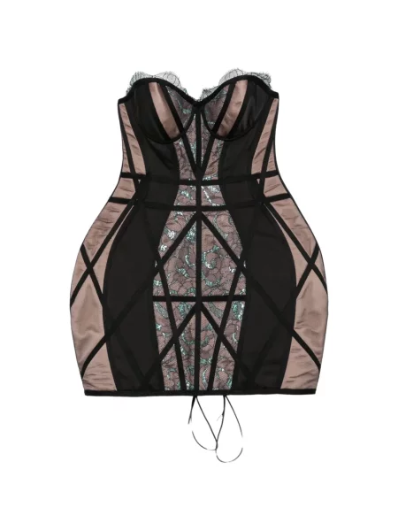 Rochie mini Mitiliane Couture din dantelă negru