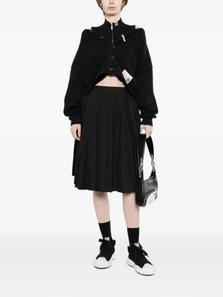 Fustă Maison Mihara Yasuhiro în linie A negru