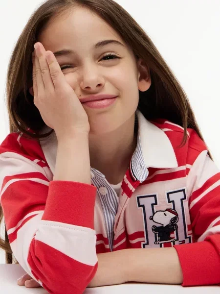 Tommy Hilfiger блуза с дълги ръкави за деца от червено