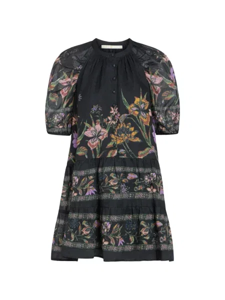 Rochie mini Marie Oliver cu model floral cu imagine negru