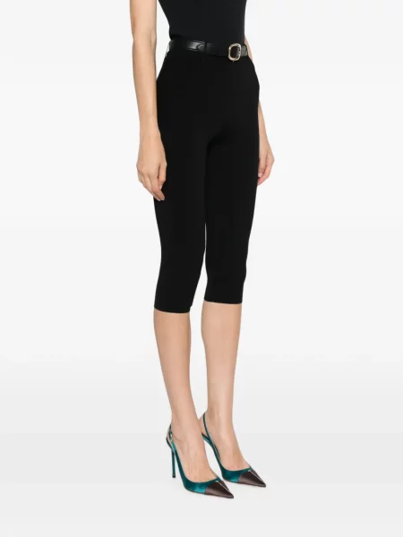 Decupat pantaloni Self-portrait tricotate negru