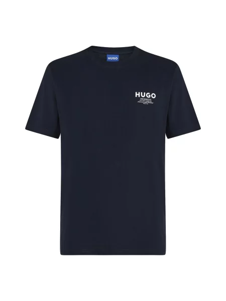 HUGO Tricou Nesptee albastru noapte alb