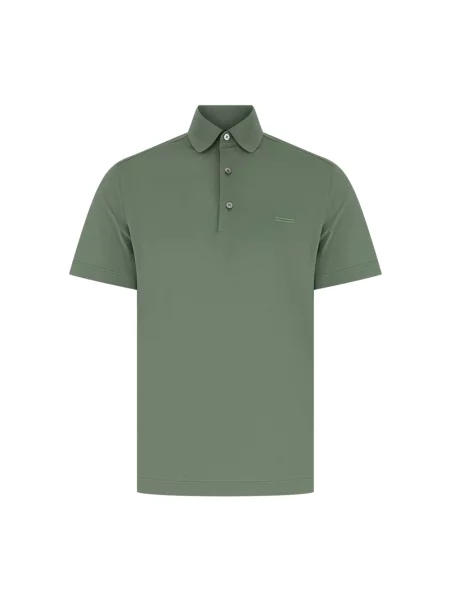 Dzianinowa koszulka polo Zegna zielona