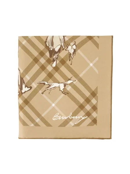 Chusta Burberry z nadrukiem beżowa
