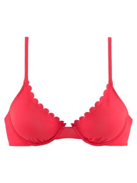 LASCANA Bikini zgornji del Scallop' rdeča