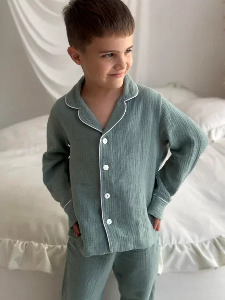 Детская пижама Cosy оливковая