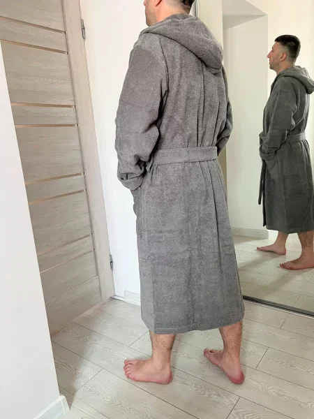 Халат Cosy на запах серый