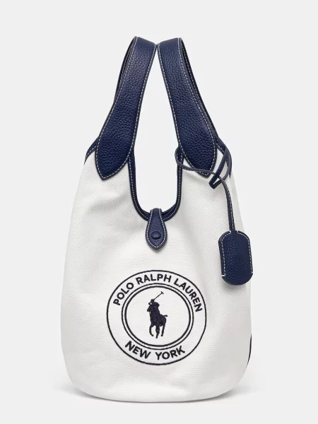 Geantă shopper Polo Ralph Lauren alb