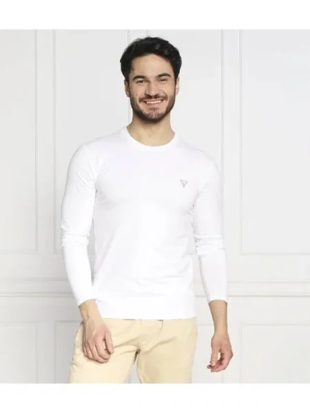 Tricou mânecă lungă Guess alb