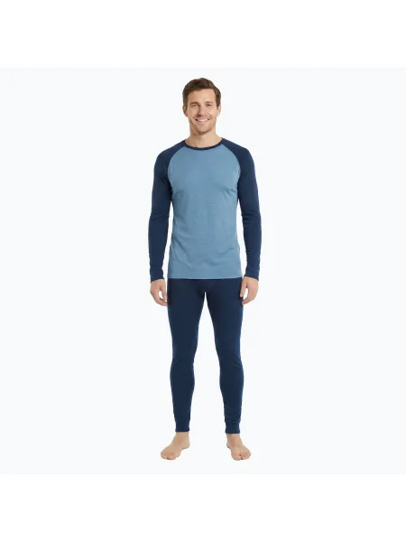 Мъжки комплект термо бельо WOOLCANO Merino blue синьо