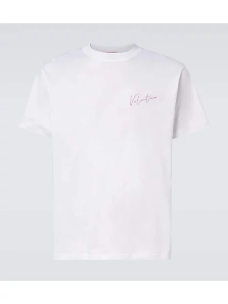 Tricou Valentino din jerseu alb