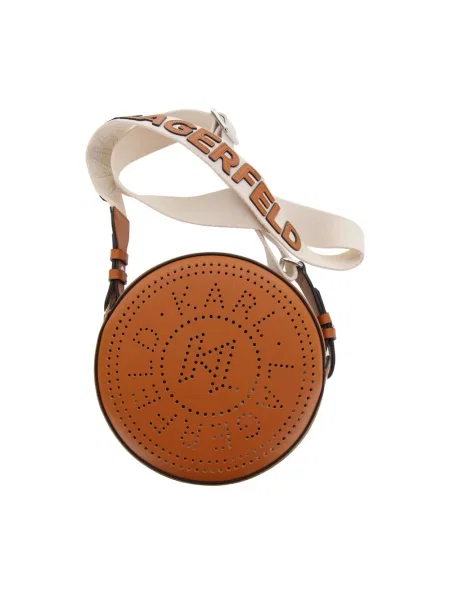 Torebka crossbody Karl Lagerfeld skórzana brązowa
