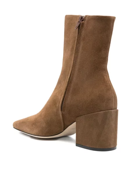 Botine Dear Frances din piele de căprioară maro