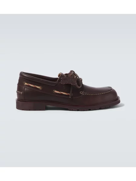 Usnjene loaferke Burberry bordo