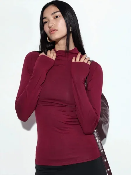 Busem Tričko Blusen burgundská červeň