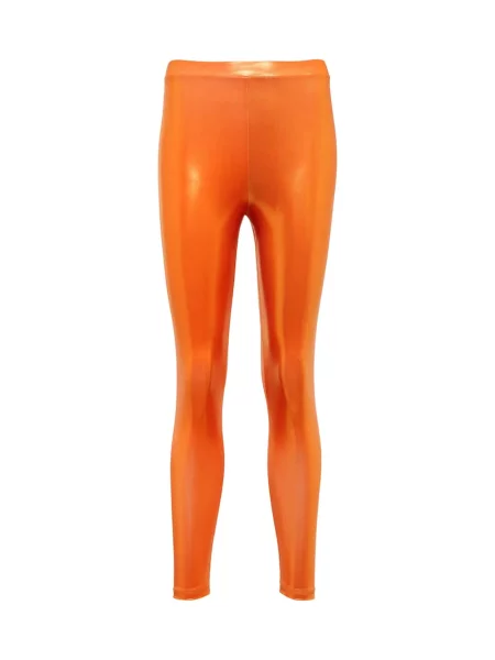 Leggings Alessandra Rich din jerseu portocaliu