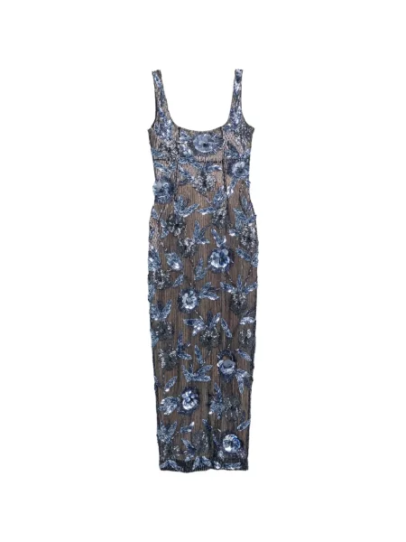 Rochie midi Rachel Gilbert cu model floral cu aplicații albastru