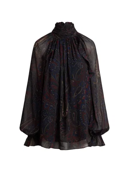 Bluză Lauren Ralph Lauren cu imagine cu model paisley albastru