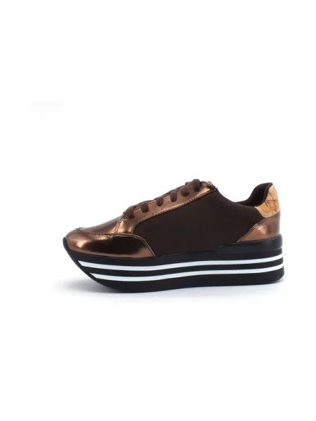 Sneakersy Alviero Martini 1a Classe skórzane na platformie brązowe