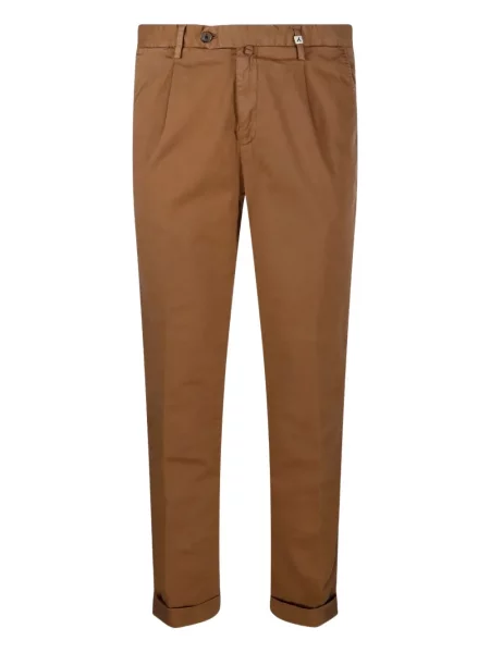 Pantaloni Myths plisate maro