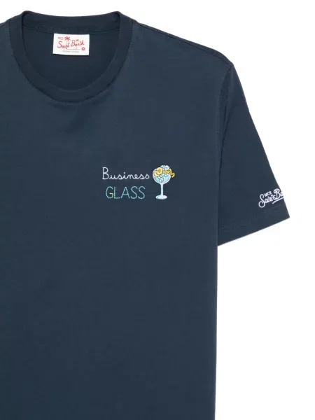 Tricou Mc2 Saint Barth cu broderie albastru