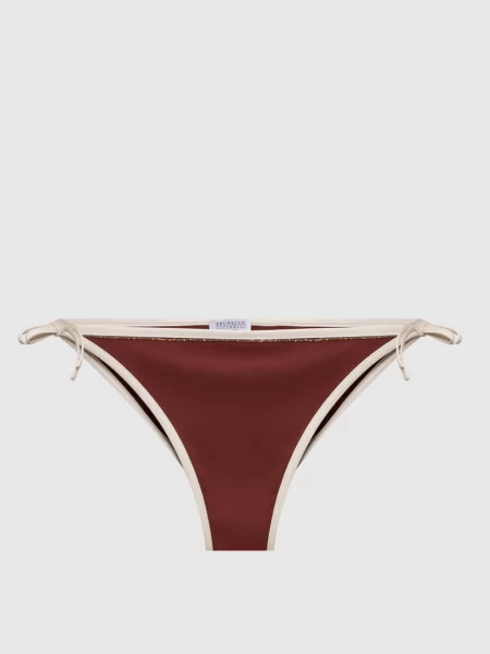 Трусики від купальника з ланцюжком моніль Brunello Cucinelli бордові