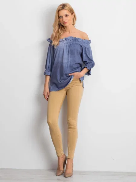 Bluză Fashionhunters albastru