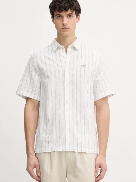 Guess cămașă pentru bărbați cu in bej